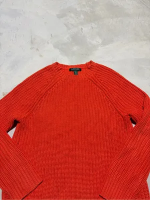 Lauren ralph lauren orange Crewneck Sweater cotton medium thumbnail 2