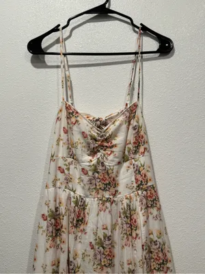 American Eagle Catie Corset Smocked Floral Midi Dress L NWOT thumbnail 3