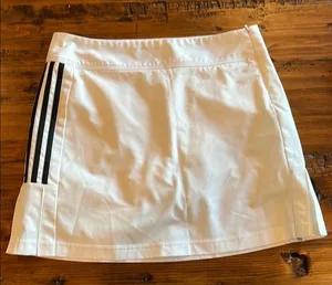 adidas White‎ Athletic tennis skirt with built in shorts. Side zip climacool thumbnail 1