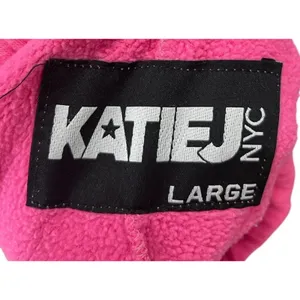 Katie J NYC Dylan Sweatpants Pink Tart Raspberry Large Joggers Casual Barbie thumbnail 6