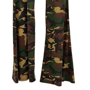 Source Unknown Shop My Trend Camo Camouflage High Rise Flare Bell Bottom Stretch Legging Pant S thumbnail 5