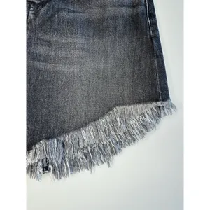 We‎ The Free People Black Denim Mini Skirt 25 Frayed Hem Rocker Festival Revival thumbnail 7