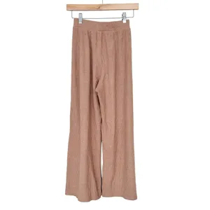 Abercrombie Tan Thermal Wide Leg Cropped Pants Sz XS thumbnail 5
