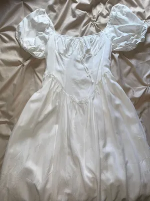 Boohoo Milkmaid Puff Sleeve Midi Dress thumbnail 1