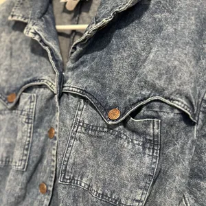 VTG 80s Denim Sz:L Acid Wash One Piece Shorts Jumpsuit Rockabilly utility-style thumbnail 8