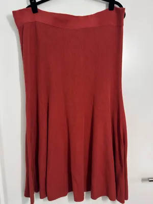 NWT Peruvian Connection Poppy Julep Skirt Coral Midi Pima Cotton XL thumbnail 2