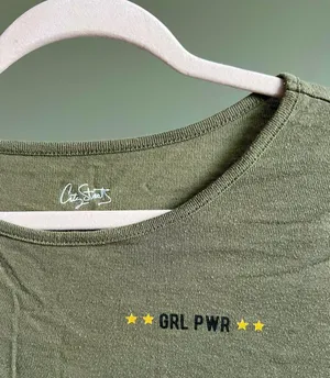 Girl power Lettuce Trim Baby Tee thumbnail 3