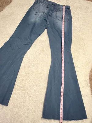 Distressed rhinestone-Embellished Flare Bell Bottom Jeans size 28 thumbnail 5