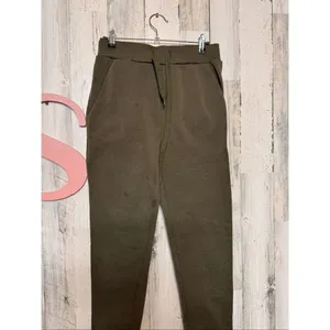 Rene Ricci Olive Green Joggers Sweatpants Women’s Size S Cozy Fleece Lined thumbnail 3