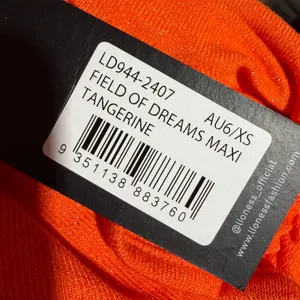 Lioness Field of Dreams Maxi Dress Women XS Orange Pleated Minimalist Bodycon thumbnail 8