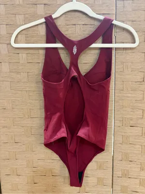 FP MOVEMENT NWOT Free People Women’s Burgundy One-Piece Bodysuit size XS thumbnail 4