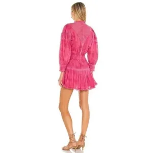 NEW NWT LoveShackFancy Viola Mini Babydoll Dress Pink XS thumbnail 3