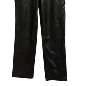 The Drop Jack Vegan Leather Straight Leg Pants Black 26 NWT thumbnail 4