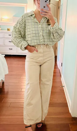 ZARA IZOD Plaid Collared Shirt thumbnail 1