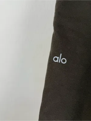 ALO Yoga Courtside tearaway snap pants espresso brown wide leg sweatpants thumbnail 9