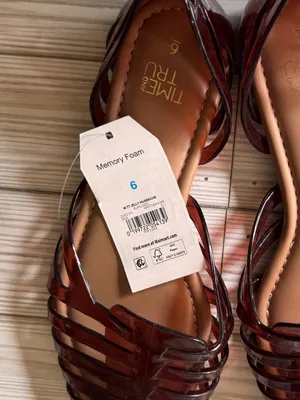 Time and Tru Women's Huarache Jelly Sandals Flats Sz 6 NWT thumbnail 2