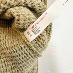 Free People | 100% Cotton Serious Chiller‎ Waffle Button Down in Curly Willow thumbnail 6