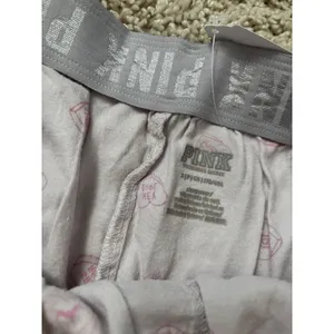 Victoria's Secret PINK Lavender‎ Conversation Heart Pajama Shorts Small Y2K thumbnail 2