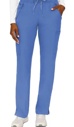 Med Couture Straight-Leg Scrub Pants in Periwinkle thumbnail 1