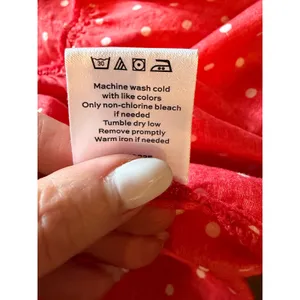 Draper James‎ Wrap Midi Skirt Women Medium Red Polka Dot Ruffle Trim Preppy Boho thumbnail 9