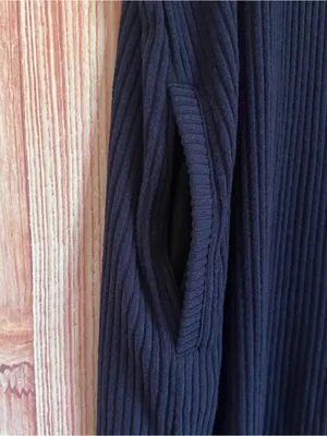Halara Navy Blue Corduroy Overalls Jumpsuit Size XS NWT thumbnail 6
