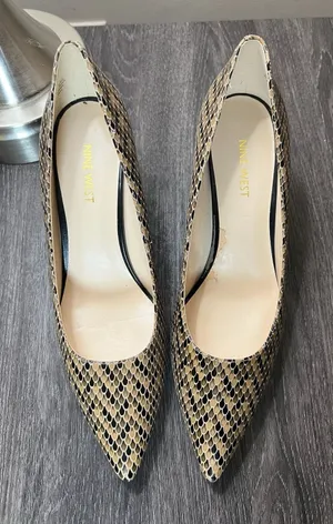 Nine West Women's Garisono Snake Print Pointed-Toe Kitten Heel Pumps thumbnail 1
