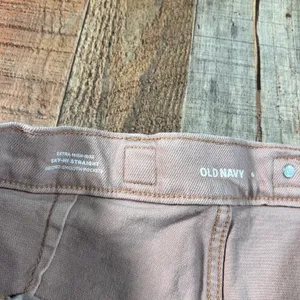Old Navy Mauve Pink Sky-Hi Straight Extra High Rise Carpenter Pants Womens 6 thumbnail 4