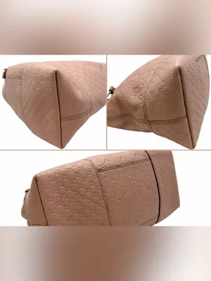 GUCCI Guccissima Bree Medium Foldover Tote Pink Leather 2-Way Crossbody Bag thumbnail 4