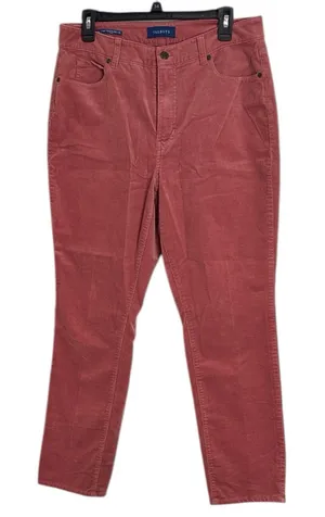 Talbots Terracotta High-Waist Straight-Leg Curvy Petite Corduroy Jeans size 10p thumbnail 1
