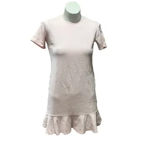 ASOS Women's Pink Ruffled Hem T-Shirt Dress Size 0 Short Sleeve thumbnail 6