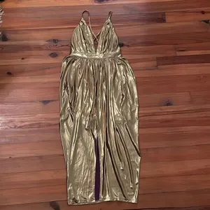 Fate Metallic Gold Cocktail Party Dress Womens Size Small NEW Glam thumbnail 4