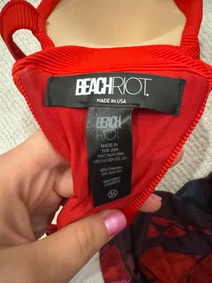 Beach Riot Red Bikini Top thumbnail 5