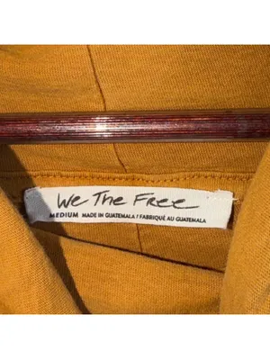 We The Free Mustard Cowl Neck Tunic Top Medium thumbnail 5