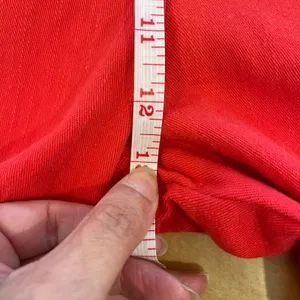 ASTR‎ The Label Nixon Red Denim Contrast Stitch Culotte Pants Wide Leg Cropped S thumbnail 9