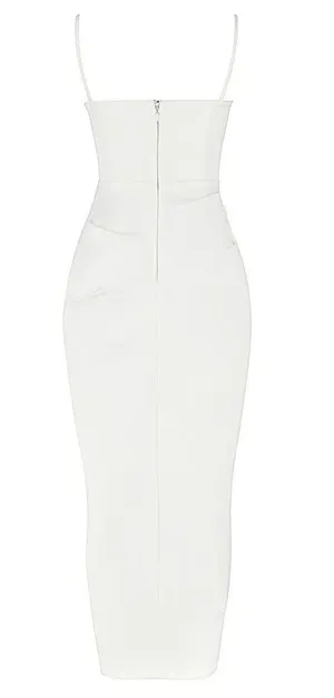 House Of CB 'Flora' Ivory Satin Corset Dress. thumbnail 4