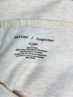 NEW BETTER TOGETHER Beige Flare Yoga Pants Size XL thumbnail 5