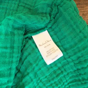 Michael Stars Green Double Gauze Cotton‎ Tiered Mini Dress Pockets DGZ012 Medium thumbnail 5