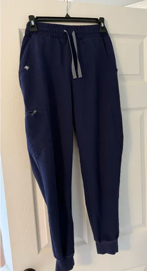 FIGS Navy High-Waisted Jogger Scrub Pants thumbnail 1