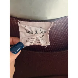 Sadie & Sage Brown Ribbed Long Sleeve‎ Crop Top Small thumbnail 3