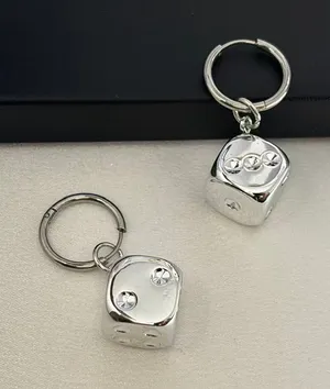 Dice Dangle Drop Earrings for Men Women Streetwear Hip Hop Punk Unisex Style thumbnail 1