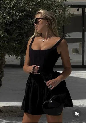 Zara dress mini corset inspired ruffled balloon bodycon summer cocktail wedding thumbnail 12