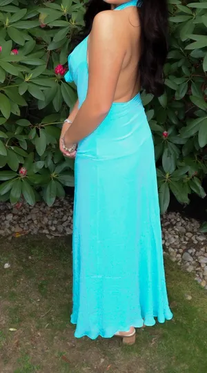 Zara Turquoise Blue Dress thumbnail 3