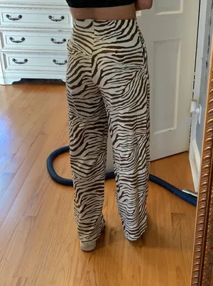 SheIn Zebra Wide Leg Pants thumbnail 3