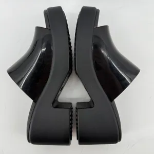 Crocs Brooklyn Slide Block High Shine Heel Sandals Black Women 7 Chunky Y2K thumbnail 5
