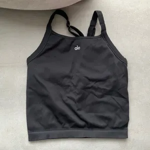 Alo Yoga Seamless Ribbed Favorite Full Length Bra Tank Black M thumbnail 2