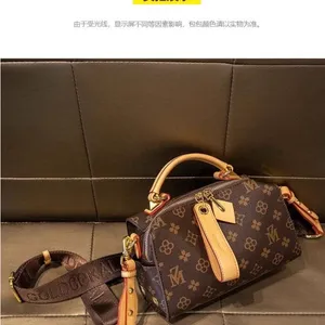 Brown Nice Leather Women’s purse with Structured Design and Gold Hardware thumbnail 3
