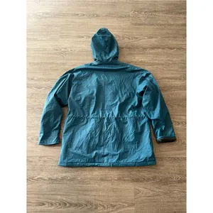 Misty Harbor Rain Coat Jacket Womens Large Teal Hooded Fleece Lined Vinyl Coat thumbnail 9