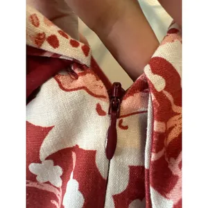 AMUR Zemirah Ruffle Midi Dress Red‎ Ochre Floral Sustainable 6 thumbnail 9