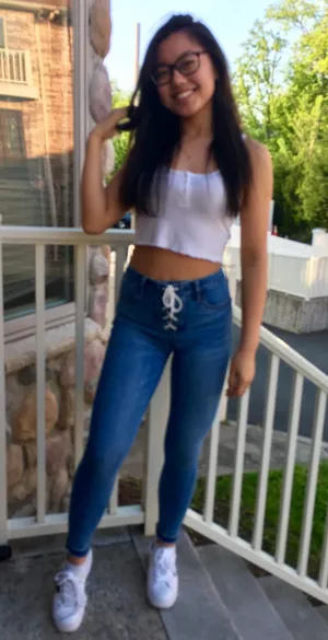 American Eagle High Waisted Lace Jeans thumbnail 1