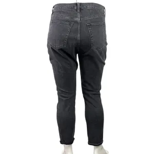 Abercrombie & Fitch The 90s Slim Straight High Rise Black Denim Jeans Size 34 thumbnail 3